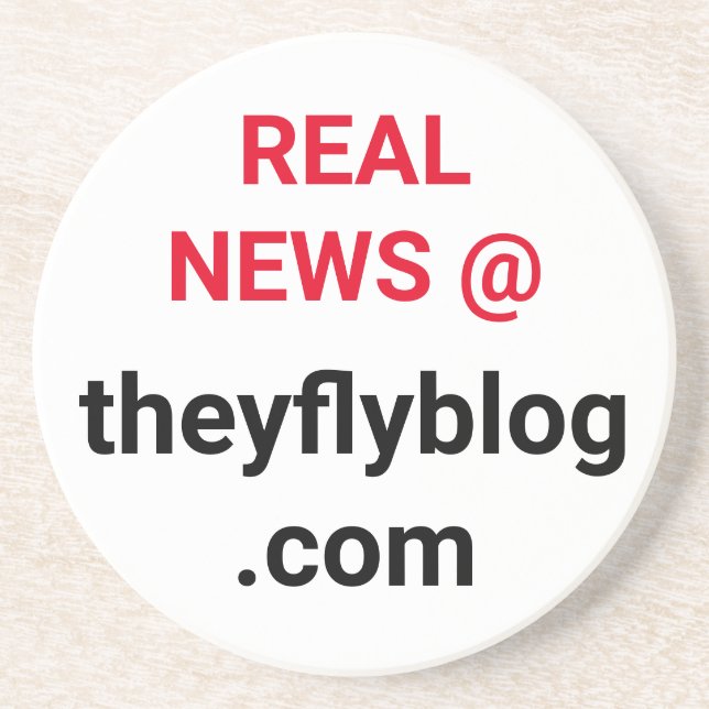 Real News @ theyflyblog.com Coaster (Front)