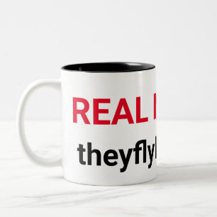 Real News @ theyflyblog.com Two-Tone Coffee Mug