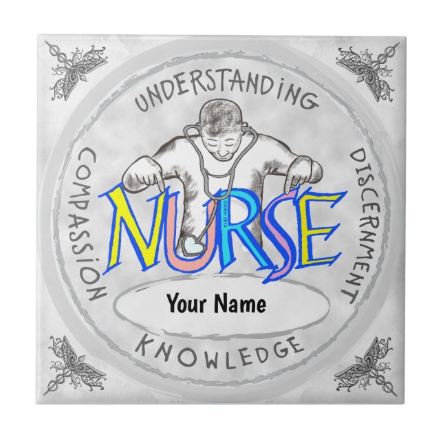 Real nurse  ceramic tile (Front)