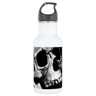 Real Old Greyscale Skull 532 Ml Water Bottle