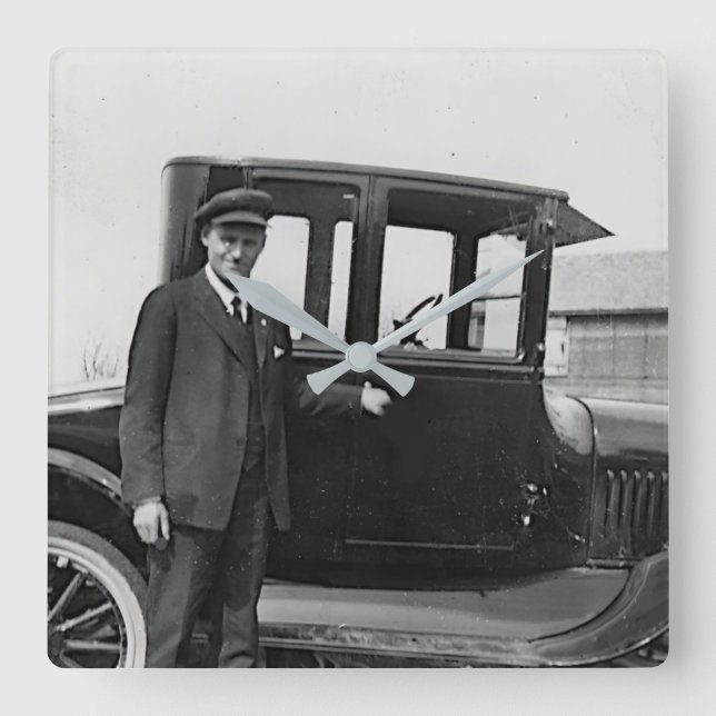 Real Photo Antique Car Wall Clock (Front)