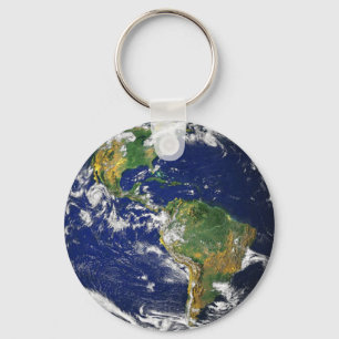 Real Photograph Of World Keychain