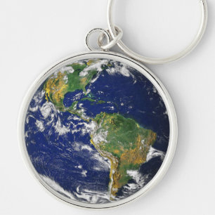 Real Photograph Of World Keychain