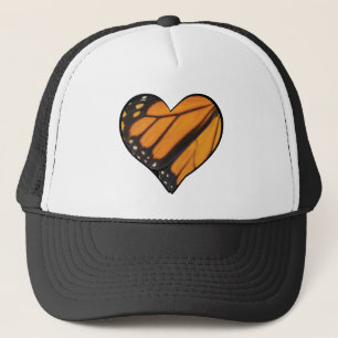 Real Picture of Monarch Heart Butterfly Wing Trucker Hat
