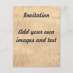 Real Pommele Sapele Veneer Woodgrain Invitation