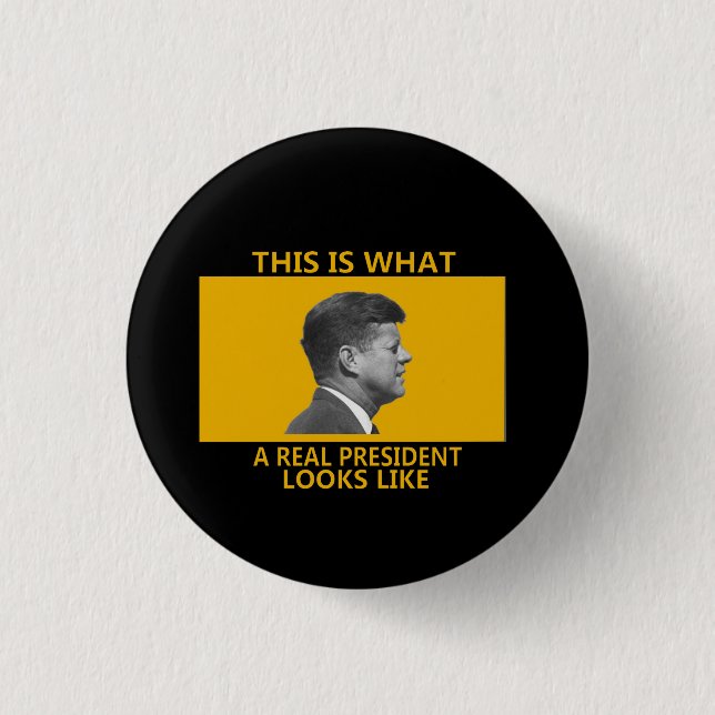 Real President 3 Cm Round Badge (Front)