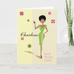 Real Pretty Girls Greeting Cards