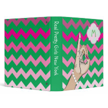 Real Pretty Pink and green Chevron