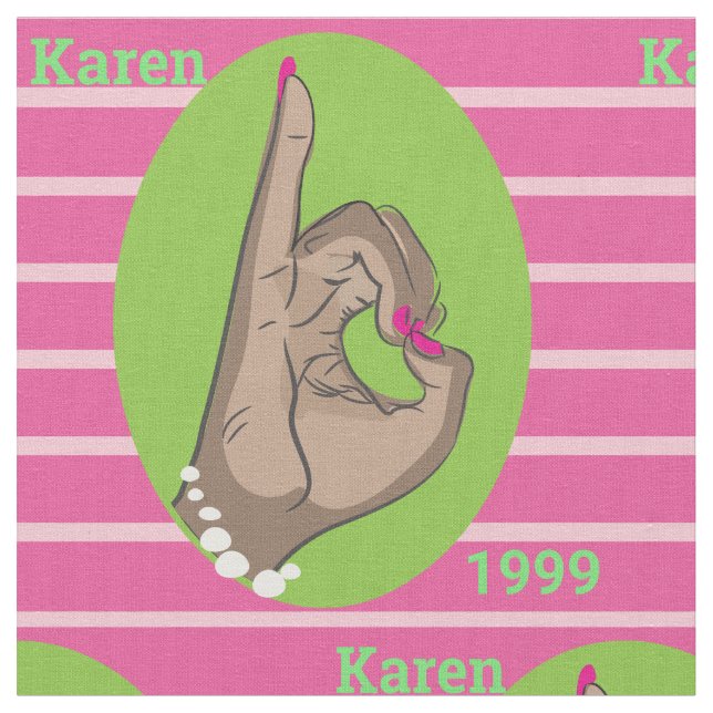 Real Pretty pink and green fabric (Close Up)