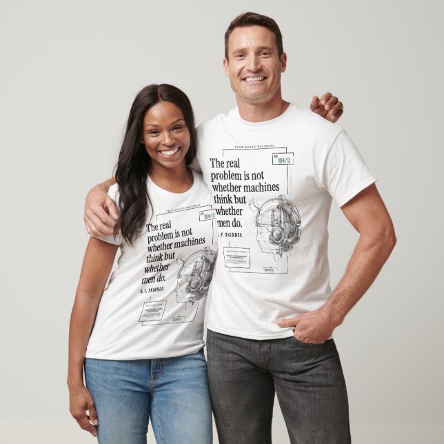 Real Problem Machines Men Think Technology Quote T-Shirt (Unisex)