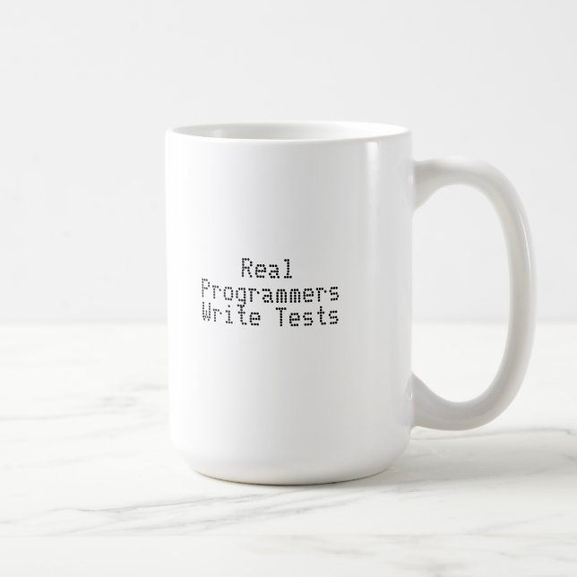 Real Programmers Write Tests Coffee Mug (Right)