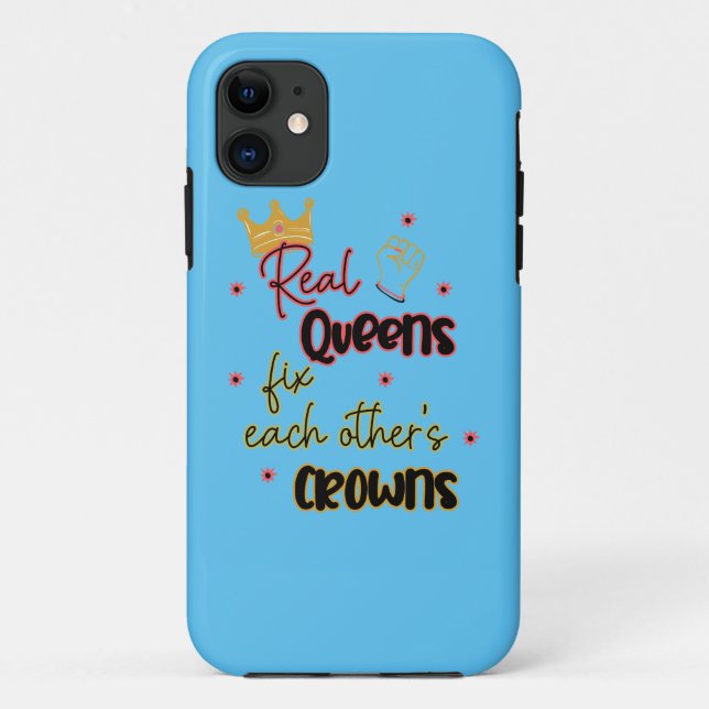 Real Queens Fix Each Other's Crowns Case-Mate iPhone Case (Back)