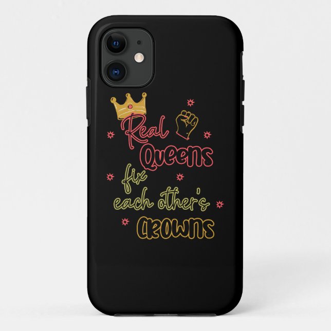 Real Queens Fix Each Other's Crowns Case-Mate iPhone Case (Back)