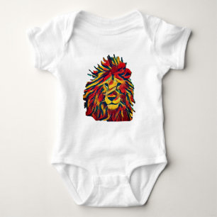 Real Rasta Lion Baby Bodysuit