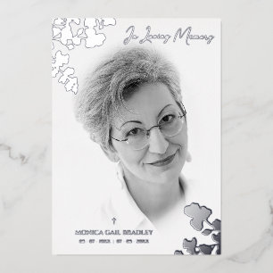 Real Silver Black White Photo Botanical Branches