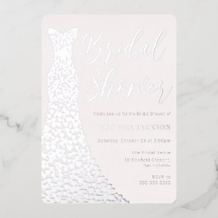 Real Silver Foil Dress Modern Bridal Shower