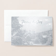Real Silver Foil Holiday Peace & Joy Mt. LeConte
