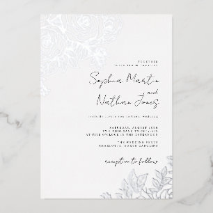 Real Silver Foil Lush Rose Wedding 
