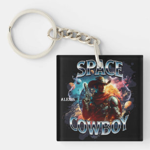 Real Space Cowboy In Outer Space Key Ring