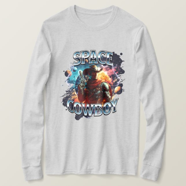 Real Space Cowboy In Outer Space T-Shirt (Design Front)