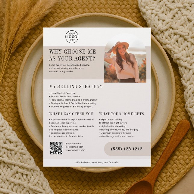 Real State Agent Business Brown Flyer (Creator Uploaded)