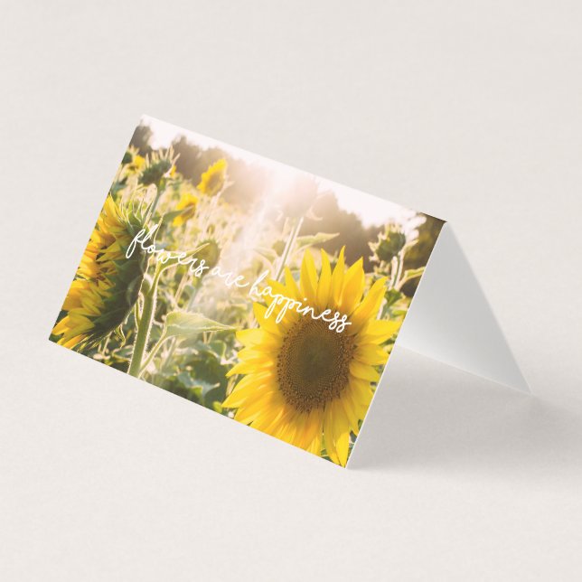 Real Sunflower Photo Field Flowers Are Happiness (Front)