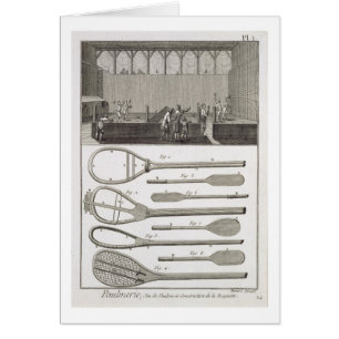 Real tennis and the construction of racquets, from