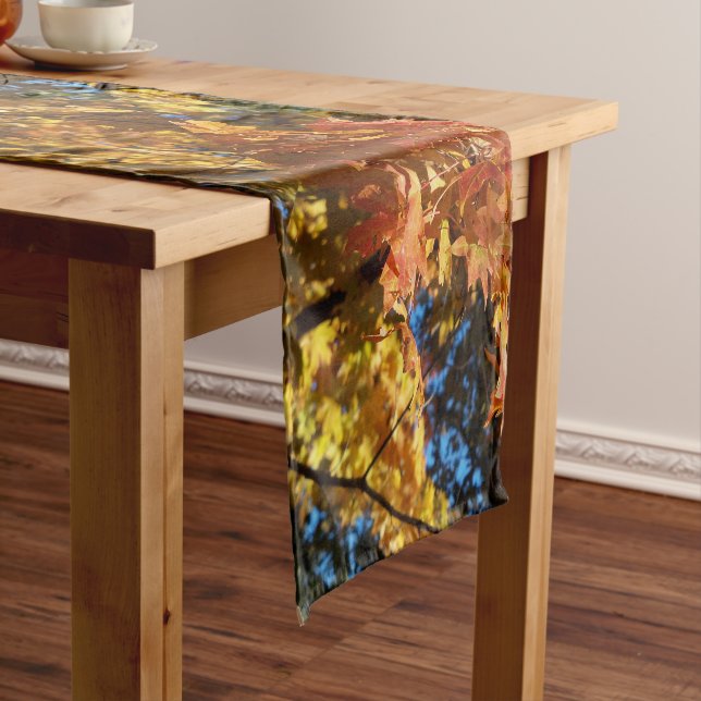 Real Trees Autumn Leaves Table Runner (In Situ)