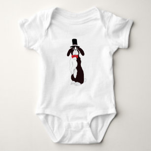 Real Tuxedo Bunny Baby Bodysuit