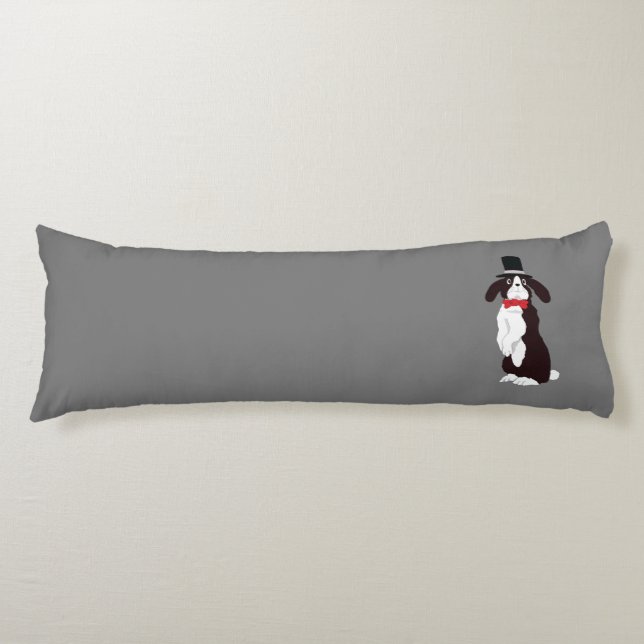 Real Tuxedo Bunny Body Cushion (Front)