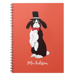 Real Tuxedo Bunny Notebook