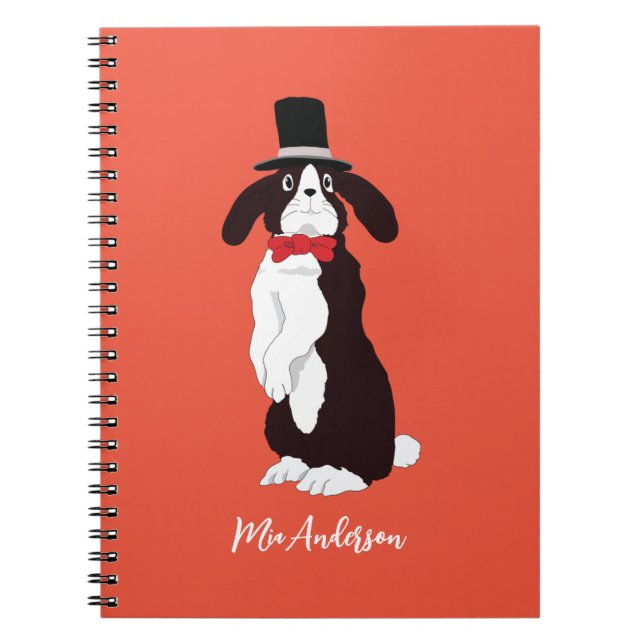 Real Tuxedo Bunny Notebook (Front)