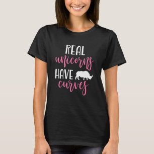 Real Unicorns Have Curves Rhino Gym T-Shirt