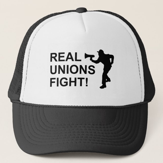 REAL UNIONS FIGHT! Hat (Trucker Style) (Front)