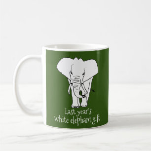 Real White Elephant Christmas Gift Funny Coffee Mug