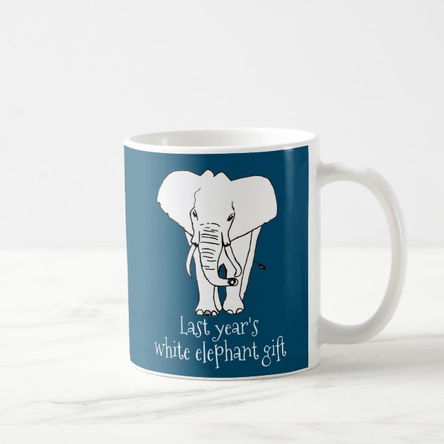 Real White Elephant Christmas Gift Funny  Coffee Mug (Right)