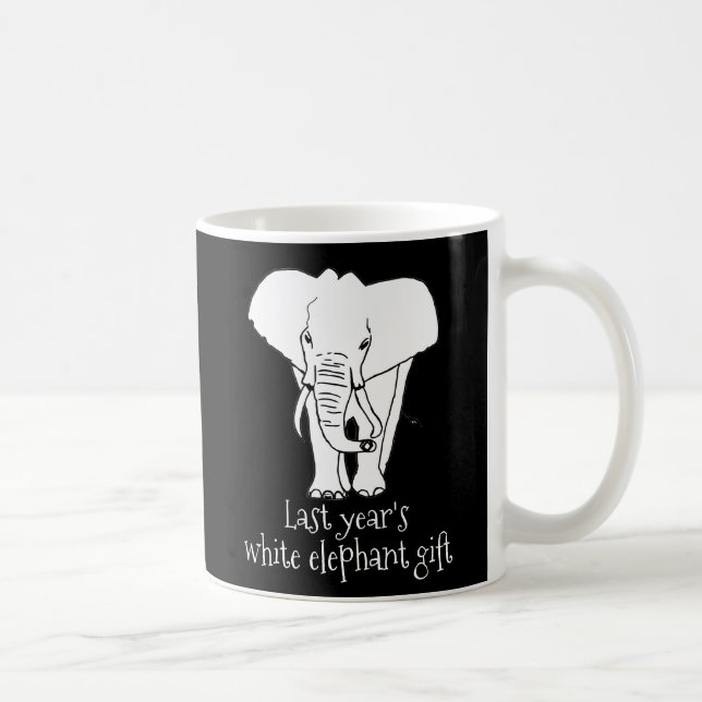 Real White Elephant Christmas Gift Funny   Coffee Mug (Right)