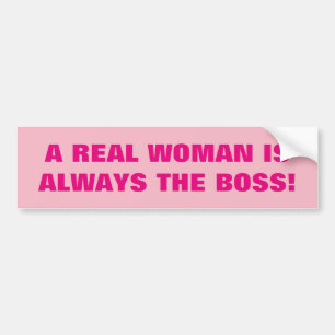 REAL WOMAN BUMPER STICKER
