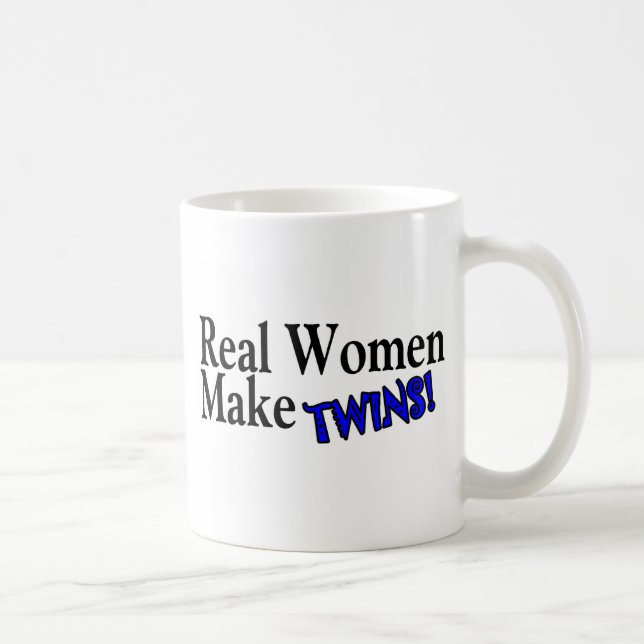 Real Woman Make Twins (Blue) Coffee Mug (Right)