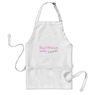 Real Woman Make Twins (Pink) Standard Apron