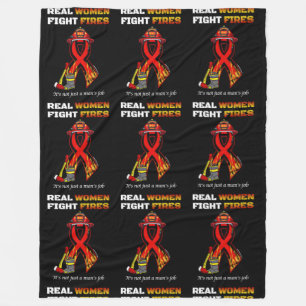 REAL WOMEN FIGHT FIRES FLEECE BLANKET