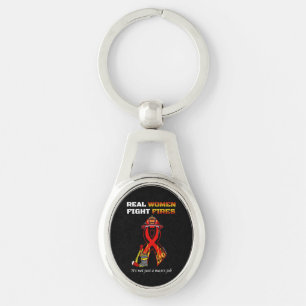 REAL WOMEN FIGHT FIRES KEY RING