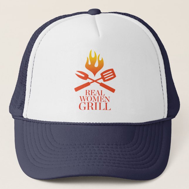 Real Women Grill Trucker Hat (Front)