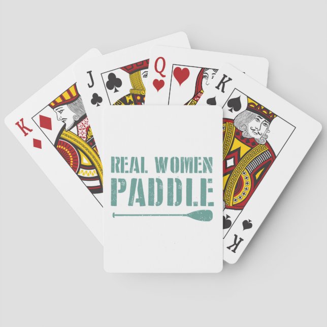 Real Women Paddle Playing Cards (Back)