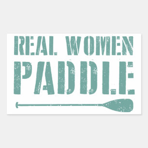 Real Women Paddle Rectangular Sticker