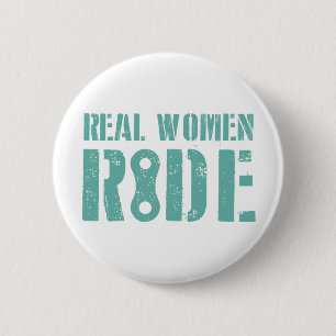 Real Women Ride 6 Cm Round Badge
