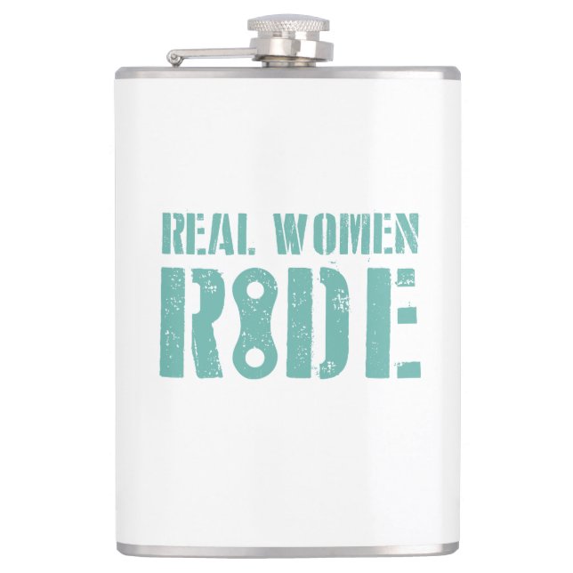 Real Women Ride Hip Flask (Front)