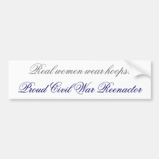Real women wear hoops bumpersticker bumper sticker