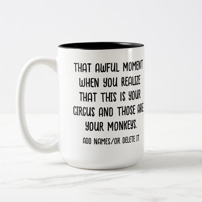 realise that this is your circus and those are you Two-Tone coffee mug (Left)