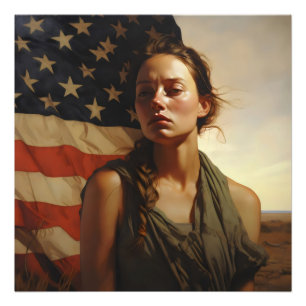 Realism American Girl Photo Print